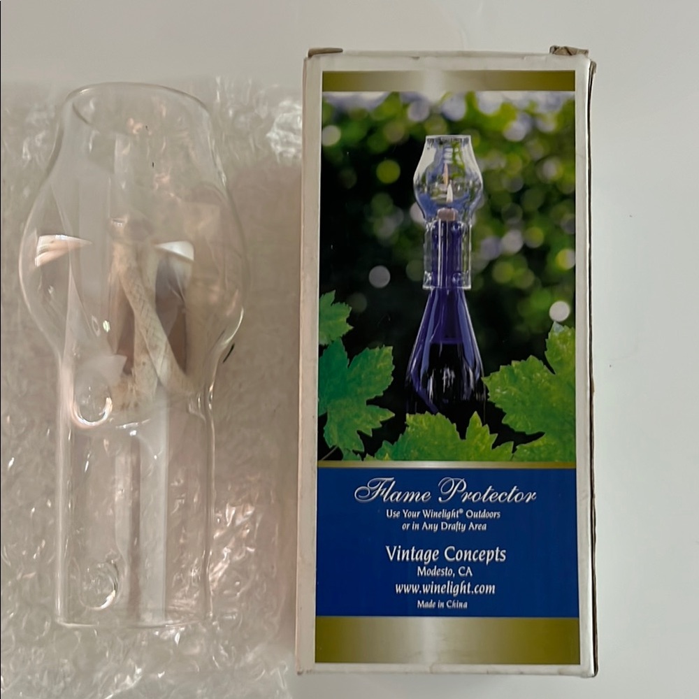 Vintage Concepts Clear Wine Bottle Flame Protector